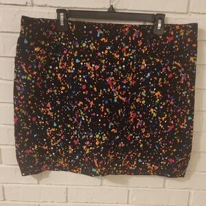 Attyre Black Skort with Multicolor Splatter 18W